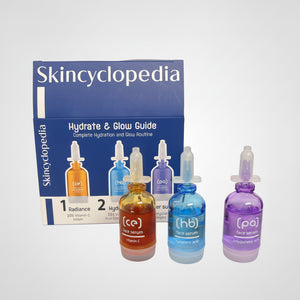 Complete Hydration & Glow Face Serum Set w/ 20% Vitamin C, Hyaluronic & Polyglut