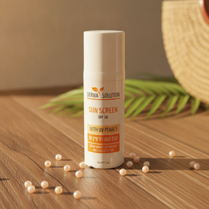 SPF 50 Sunscreen Demi Make Up Cream with UV Pearls - Face Protection 50ml Tinted