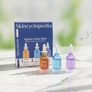 Complete Hydration & Glow Face Serum Set w/ 20% Vitamin C, Hyaluronic & Polyglut