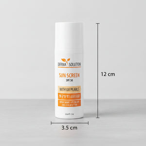 SPF 50 Sunscreen Demi Make Up Cream with UV Pearls - Face Protection 50ml Tinted