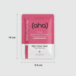 5% AHA Multi-Acid Peel Night Face Sheet Mask Glycolic Lactic Mandelic Exfoliatin