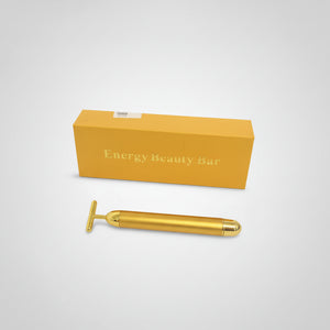 Golden T-Bar Energy Beauty Bar Facial Massager Vibrating Skin Lift Anti-Aging De