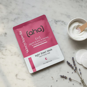 5% AHA Multi-Acid Peel Night Face Sheet Mask Glycolic Lactic Mandelic Exfoliatin